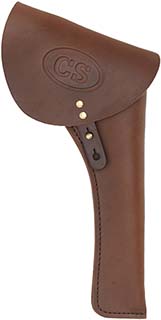 Military Holster, right hand, brown leather, C.S. marked flap